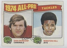 1975 Topps 1974 All-Pro Winston Hill Dan Dierdorf #206 HOF 0n2