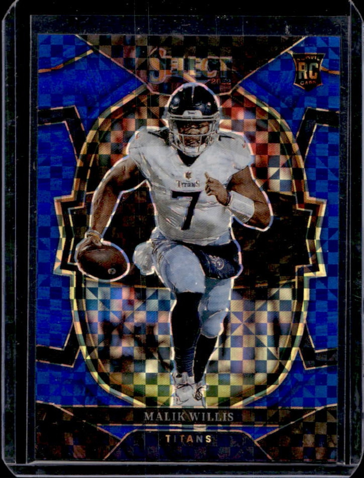 2022 Panini Select Malik Willis RC Blue Prizm Rookie Concourse #/199 Titans