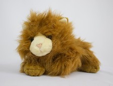 Vintage Animal Alley Maine Coon Cat Blue Eyes Long Hair Fluffy Stuffed Plush 19"