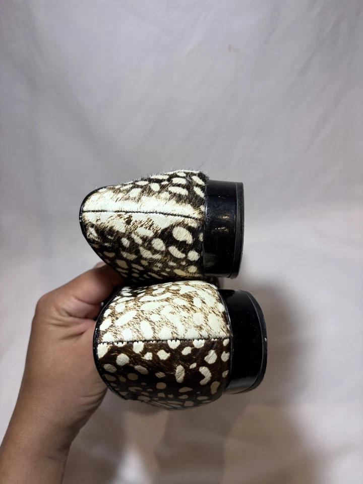 Zapatos Oxford Dolce Vita Derby para mujer 6,5 marrón estampado de leopardo con cordones de cuero Foto 3 de 4