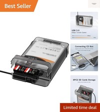 External Hard Drive Enclosure for 3.5 2.5 Inch SATA SSD HDD, 6Gbps USB 3.0 to...