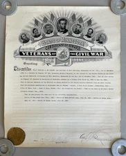 State Of Minnesota Certificate Of Service Civil War 1863 BRACKETT’S BATTALION