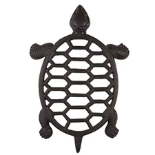 GASARÉ, Cast Iron Trivet, Metal Trivet, Sea Turtle Design, 11.5 x 8 Inches