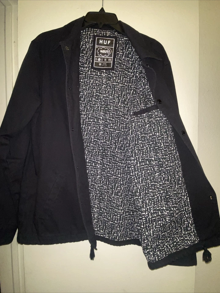 Jaqueta externa de lona Huf x Eric Haze média-preta - Imagem 3 de 4