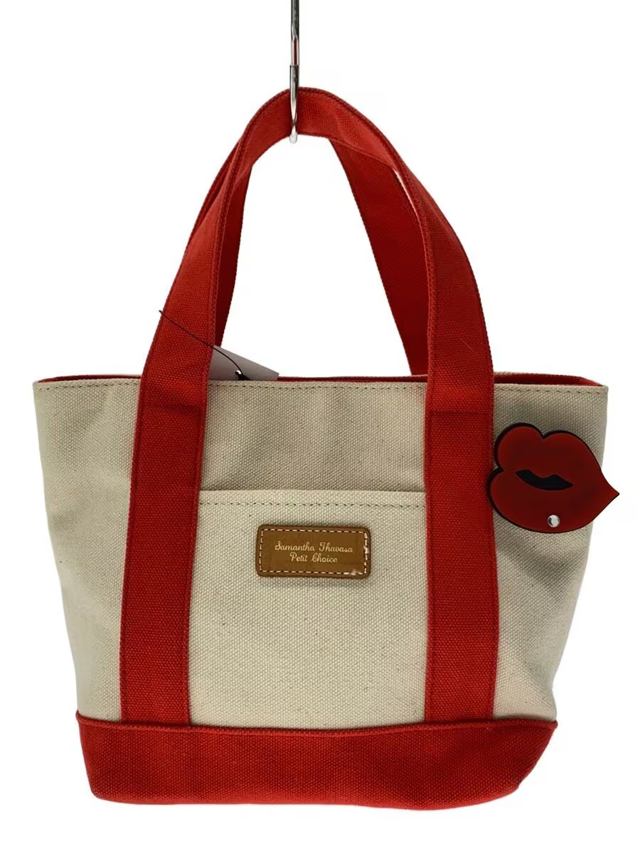 Samantha Thavasa Tote Bag Canvas RED