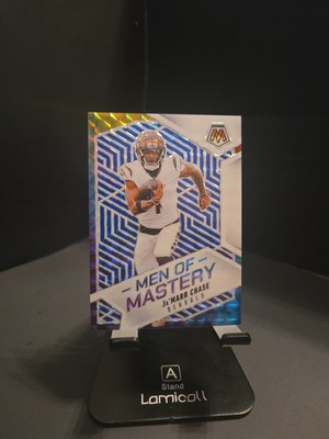2025 Panini Mosaic #'d /99 Men of Mastery Ja'Marr Chase #8 Blue Mosaic Prizm NFL