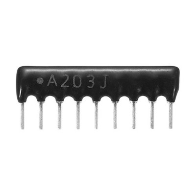 20er-Pack 20K Ohm Widerstandsnetzwerk für Array, 1/8W 9P 2.54mm Bussed 5%