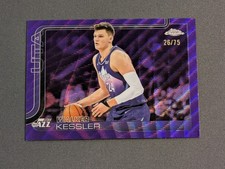 2025-26 Topps Chrome - Walker Kessler Purple Wave Refractor 26/75 - Jazz
