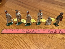 Metal Barclay Manoil Doctor  Nurse Lot Of Figurine Stethoscope Kneeling Surgeon