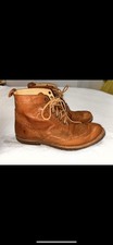 EUC men’s FRYE James (?) Lug Wing Tip Oxford Derby Leather Boots. Size 1