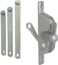 Jalousie Operator Reversible with Three Link Arms Aluminum Finish Single Pack