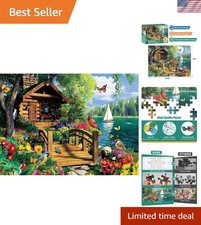 Vintage Lakehouse Charm 300 Piece Puzzle - Perfect Gift for All Ages