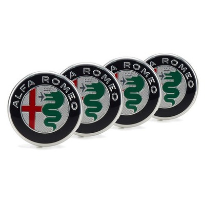 4x Nabendeckel Felgenkappen Mit Alfa Romeo Logo – 60mm, ABS, Wasserdicht – Für Giulia, Stelvio, Giulietta 2017–2020