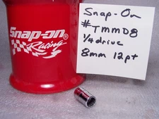 Snap-on Tools 1/4" Drive 8mm Metric Shallow 12 POINT Chrome Socket TMMD8 USA 