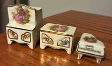Vintage LIMOGES FRANCE Miniature Porcelain 8 Piece Dollhouse Set