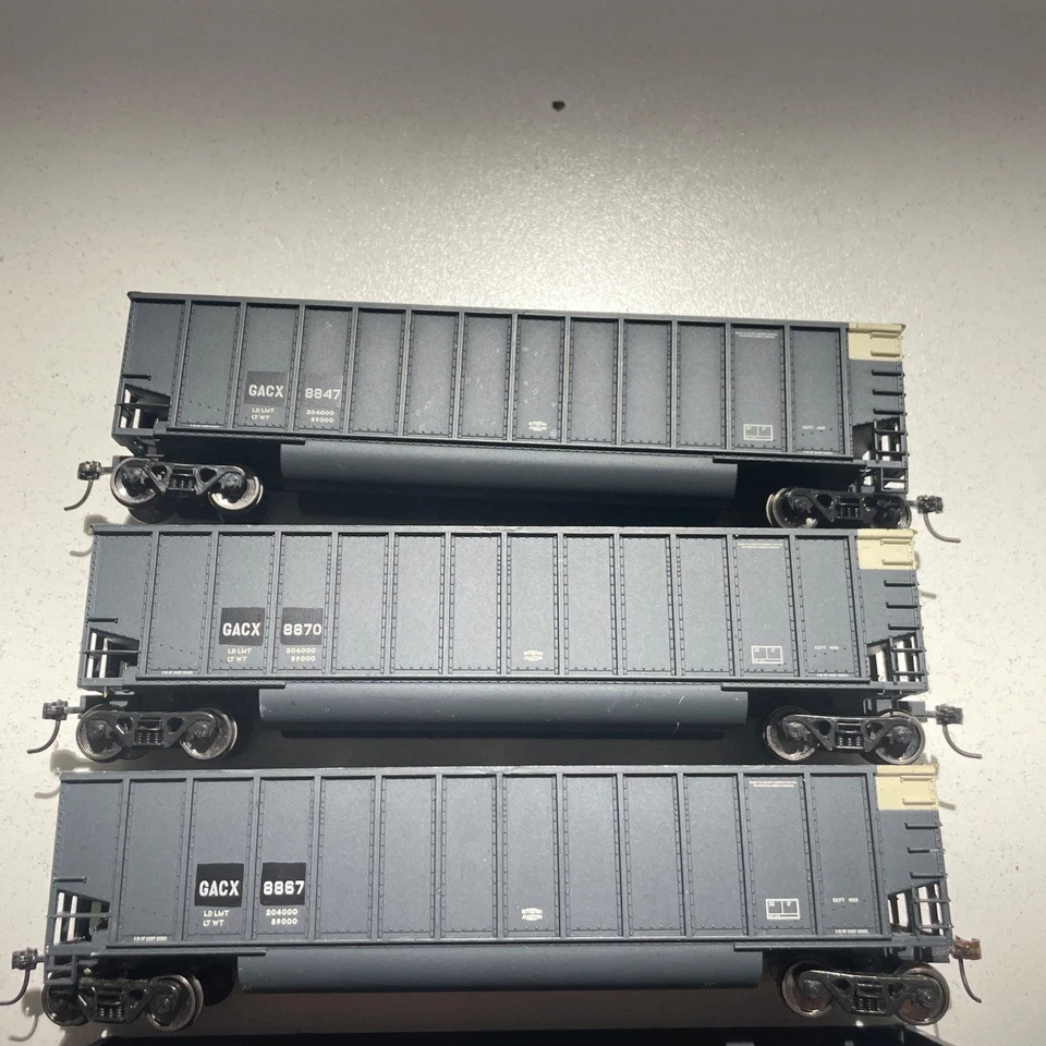 Walthers Lot of 4 HO Scale GACX Coalporter Gondolas Rough No Boxes - Image 3 of 4