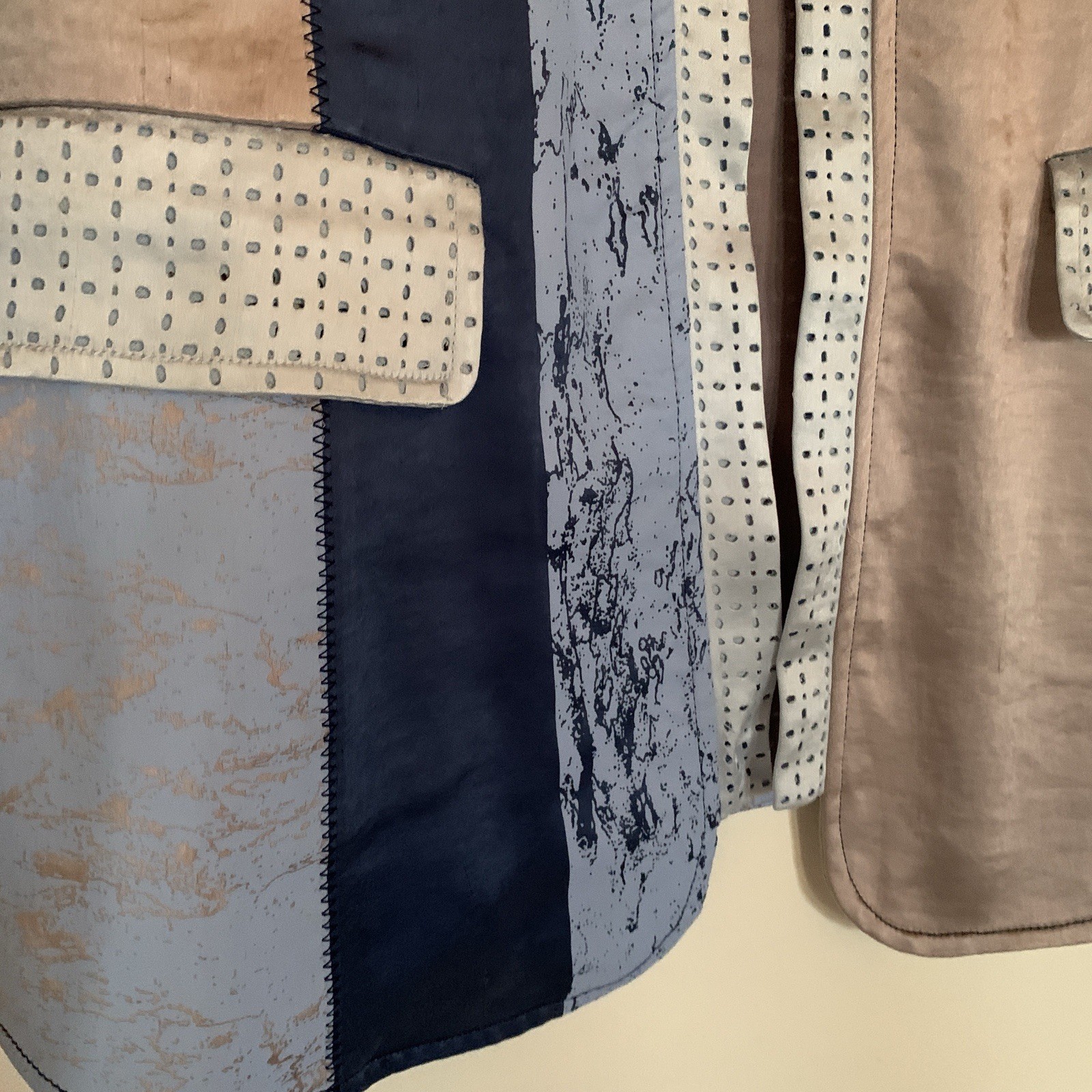 Lemon Grass Wearable Art Patchwork Jacket Silky B… - image 4