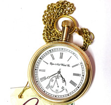 Brass Pocket Watch: Elgin Vintage Collectible, 2 Inch
