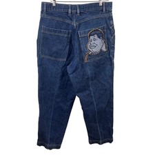 VTG Platinum Fubu Fat Albert Junkyard Gang Wide Leg Baggy Jeans 36x33 34x31