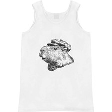 'Capybara Wearing Plaided Newsboy Cap' Adult Vest / Tank Top (AV059109)