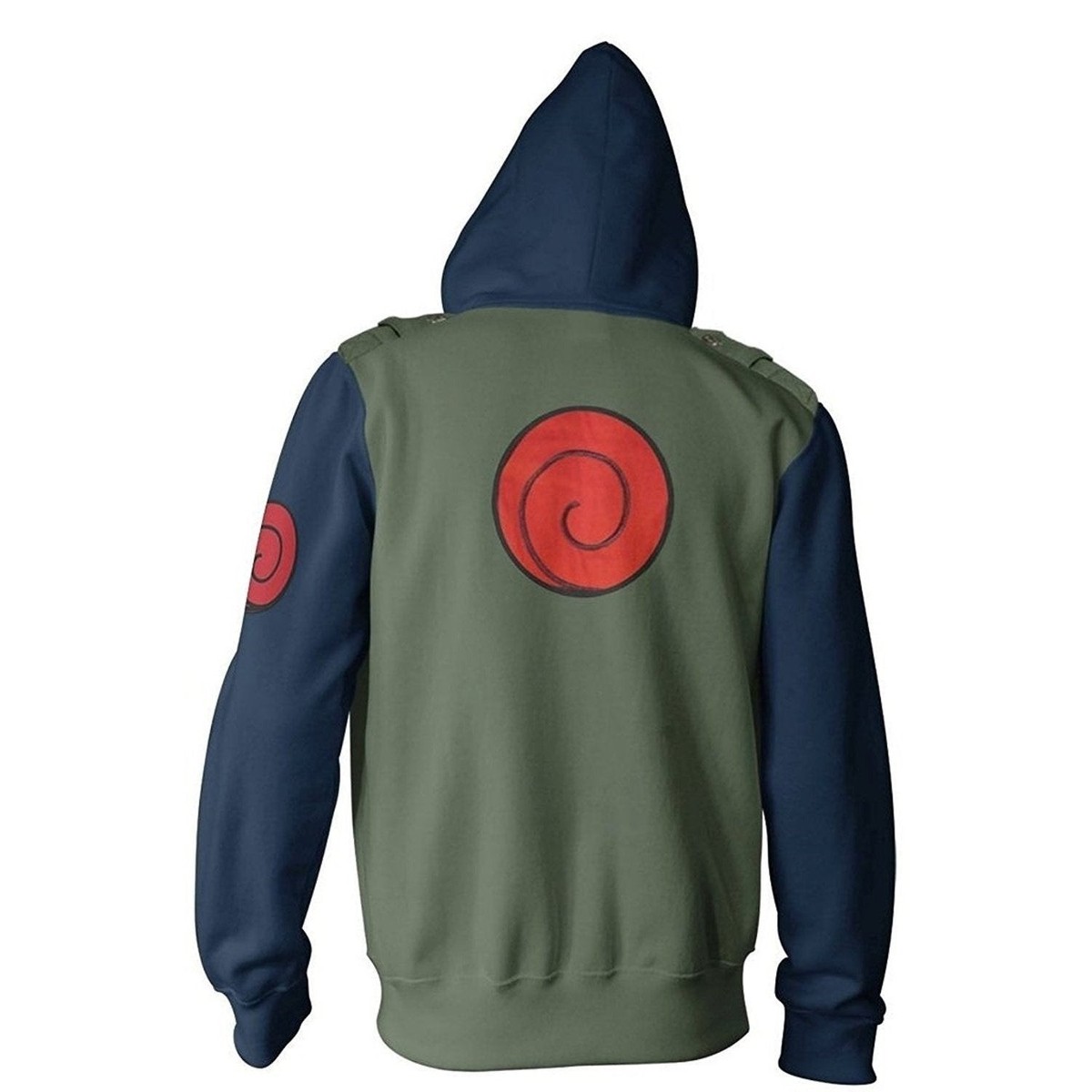 Naruto Shippuden Kakashi Cosplay Military Adult Fleece Zip Up