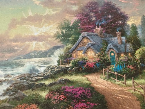 Thomas Kinkade “A New Day Dawning” Classics Collection Canvas Lithograph – 17×21 - Picture 4 of 14