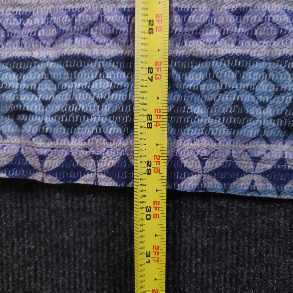 Camisa Tori Richard Hawaii Púrpura Azul Geométrica Algodón Talla L Hecha en EE. UU. Foto 4 de 4