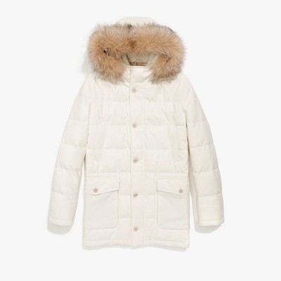 $10K Loro Piana M Westernbrook Parka Quilted Down Baby Cashmere Fox fur Trim NWT