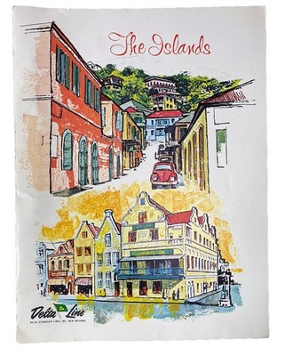 Delta Steamship Lines SS Del Sud Vintage 1960s Cruise Menu ''The Islands'' Cover