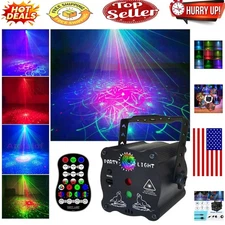 RGB Laser Party Projector with Sound Activation and Remote Control