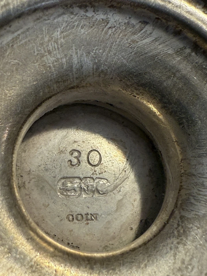 Antique Gorham Coin Silver Covered Creamer #30 Lion Anchor G c.1859 - Image 4 of 4