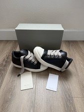 Rick Owen Mens Low Top Jumbo Lace Sneakers Si...