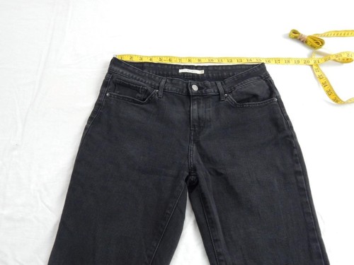 Levi 712 Slim Jeans Straight Stretch Black Size 12 Waist 31 Leg 34 W31 L34 Q5835 - Picture 2 of 9
