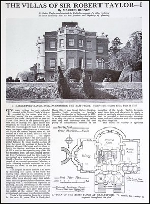 THE VILLAS OF SIR ROBERT TAYLOR : ASGILL HOUSE, RICHMOND ; DANSON HILL ; COPTFOL