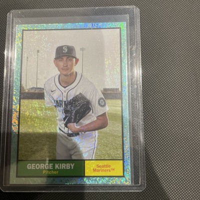 2024 Topps Archives 1961 Topps George Kirby #70 Aqua Sparkle /75 Mariners SP
