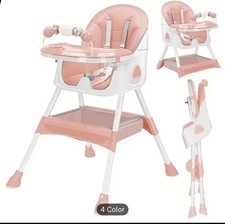 High Chair Portable Baby Chair Toddler Seat  Adjustable for Feeding &ndash; 4 Colours
