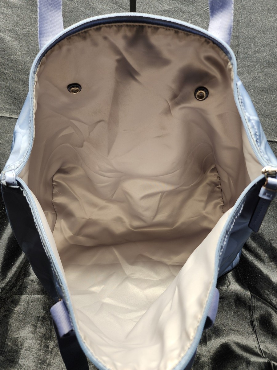 Coach Signature Nylon Packable Tote Bag w/ Snap Pouch F77321 Large