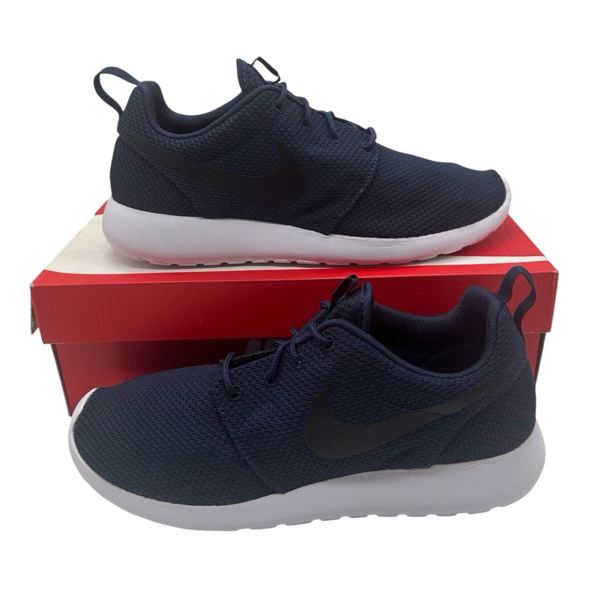 HOT Deals Nike Black And Blue Nike Roshe Run Size Nike Roshe