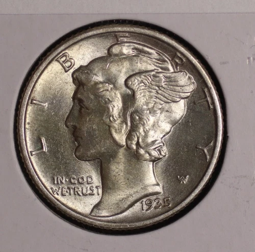 Mercury Silver Dime. 1935 P. Brilliant Uncirculated. Lot # 9061-5-02