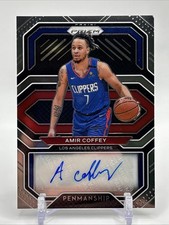 2020-21 Panini Prizm Basketball Penmanship Amir Coffey #PE-AMI Autograph SP