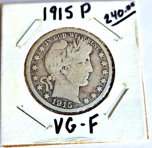 1915-P Barber Half Dollar ~ Nice  Eye Appeal ~ Good Strike ~ Great Toning