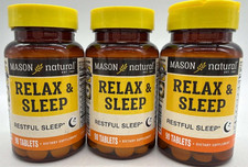 3PK Mason Natural Relax & Sleep ~ 90 Tablets ...
