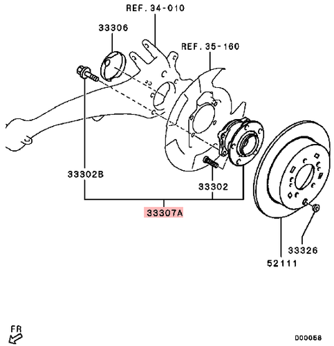 Rear Wheel Bearing Hub for Mitsubishi DELICA D5 CV2W 2.0 - Picture 2 of 6
