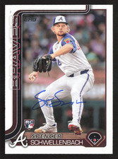 Spencer Schwellenbach Signed 2025 Topps Series 1 RC Card #103 Atlanta Braves 1