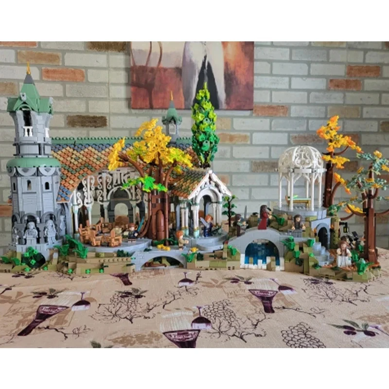 6167Pcs новый фильм Властелин колец Ривенделл замок строительные блоки 10316 игрушки подарок - Изображение 3 из 4