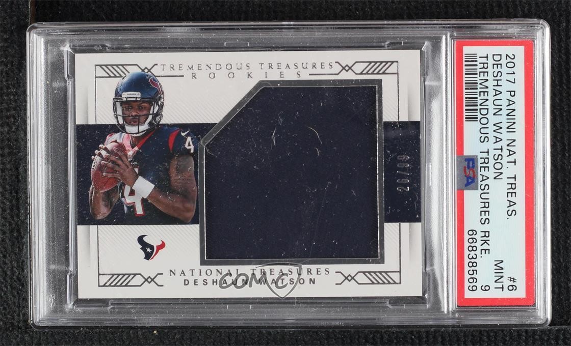 2017 National Treasures Tremendous Rookies 26/99 Deshaun Watson #6 PSA 9 RC 8d9