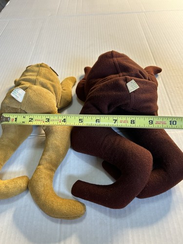 Vintage Heavy Weight Frog Bean Bag 1970’s Corduroy 2 Of Them Open Mouths - Picture 12 of 12