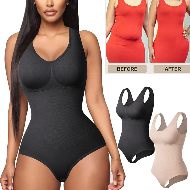 Ladies Full Body Shaper Tummy Control Slimming Shapewear Bodysuit Body  Shaper