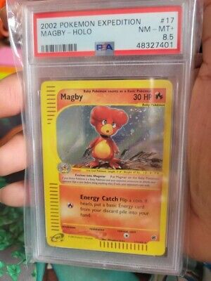 PSA 8 NM MINT Magby Expedition Base E-Reader 2002 Holo Pokemon WOTC