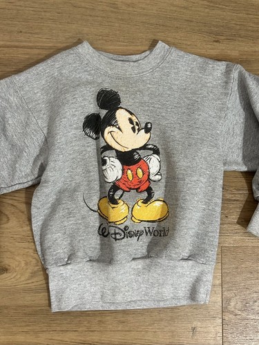 Vintage DISNEY Casuals Mickey Mouse Crewneck Sweatshirt 80s 90s kids XS 2-4yrs